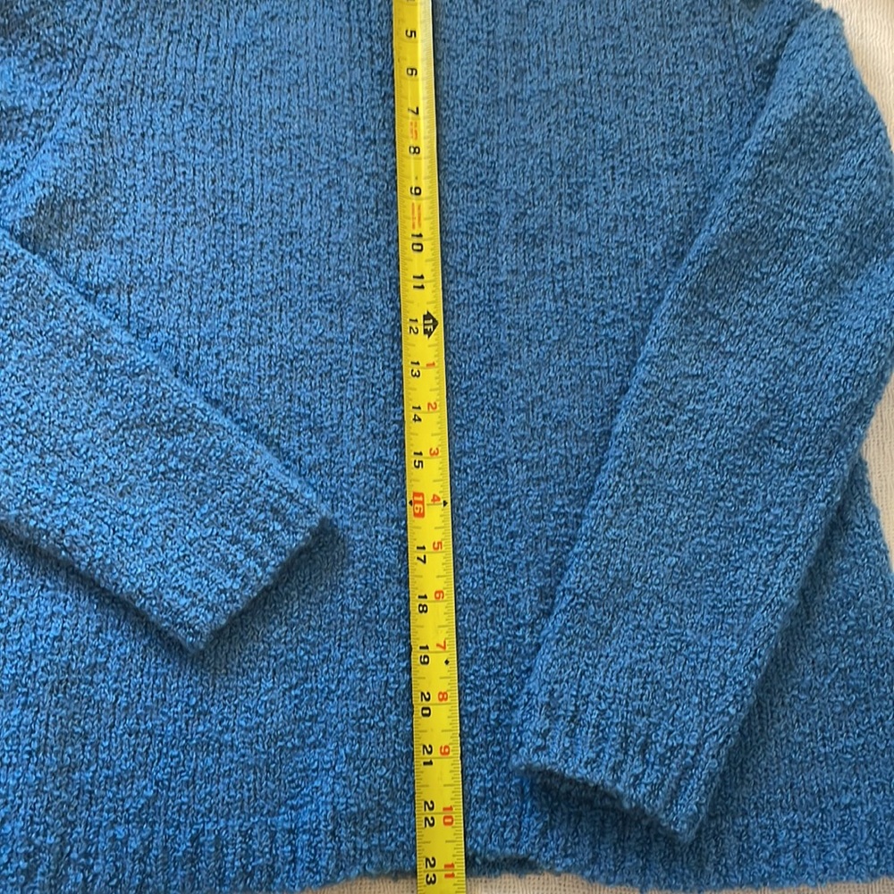 Susan Bristol Cardigan Vintage Wool Blend Boucle' Open Front Sweater, M - Picture 7 of 9